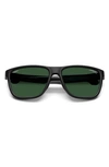Carrera Eyewear X Ducati 57mm Rectangular Sunglasses In Matte Black / Green