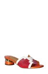 J. Reneé J.renée Amorra Slide Sandal In White/ Fuchsia/ Orange