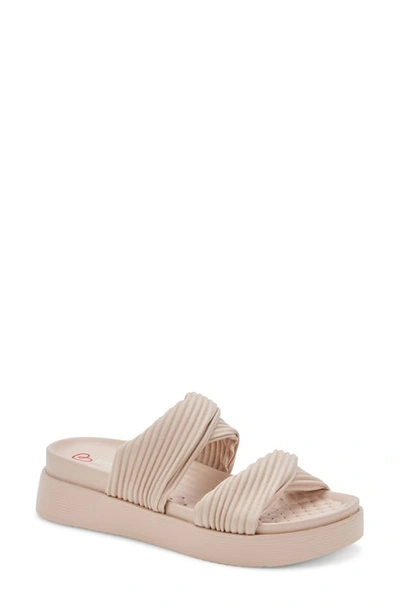Blondo Women's Cadee Waterproof Platform Slides In Bone