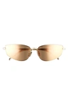 Givenchy 61mm Cat Eye Sunglasses In Gold / Brown Mirror