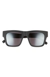 Givenchy 52mm Polarized Square Sunglasses In Matte Black / Smoke Mirror