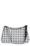 House Of Want Newbie Vegan Leather Shoulder Bag In Black Gingham