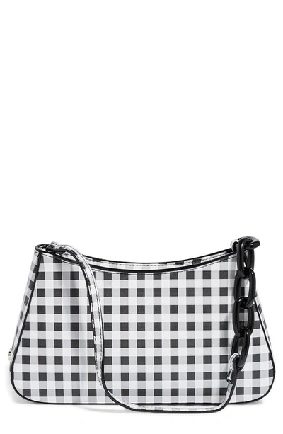 House Of Want Newbie Vegan Leather Shoulder Bag In Black Gingham
