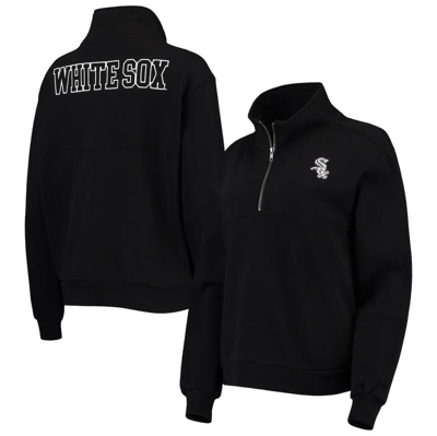 The Wild Collective Black Chicago White Sox Two-hit Quarter-zip Pullover Top