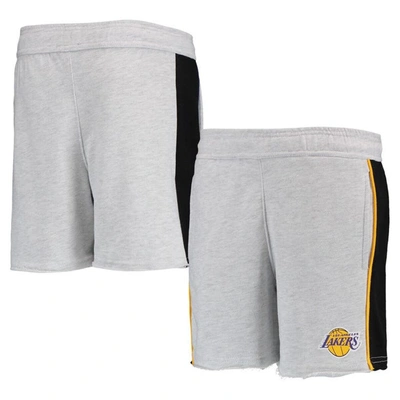 Outerstuff Kids' Youth Heathered Gray Los Angeles Lakers Wingback Shorts