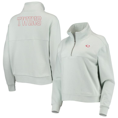 The Wild Collective Light Blue Minnesota Twins Two-hit Quarter-zip Pullover Top
