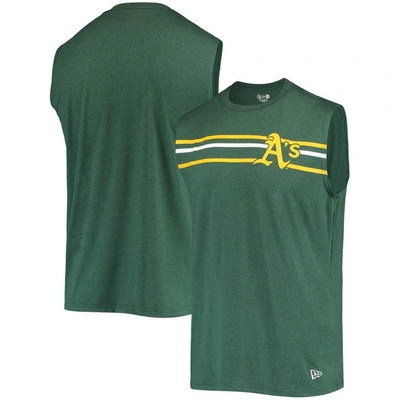 New Era Green Oakland Athletics Muscle Tank Top