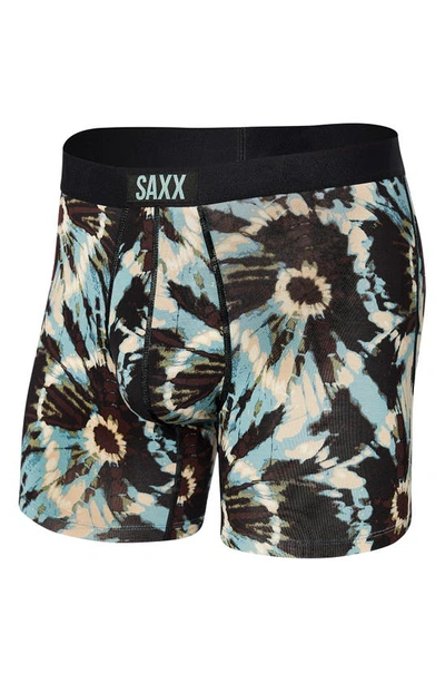 Saxx Vibe Super Soft Slim Fit Boxer Briefs In Earthy Tie Dye- Multi