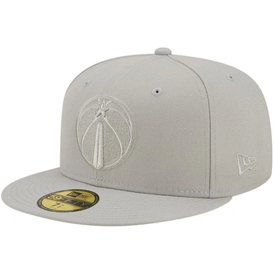New Era Gray Washington Wizards Logo Color Pack 59fifty Fitted Hat
