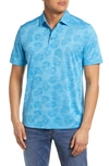 Tommy Bahama Pineapple Palm Coast Short Sleeve Polo In Ocean Line