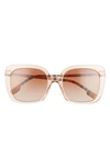 Burberry 54mm Gradient Square Sunglasses In Beige
