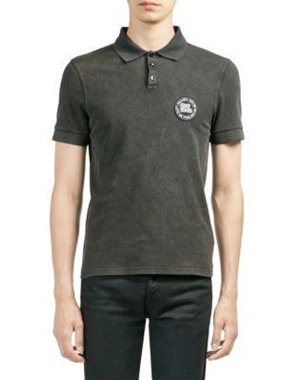 Saint Laurent Enzy Cotton Polo In Zincanthra