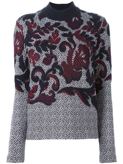 Tory Burch Floral Intarsia Sweater | ModeSens