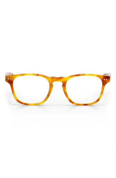 Eyebobs Old Sport 48mm Rectangular Reading Glasses In Blonde Tortoise/ Clear