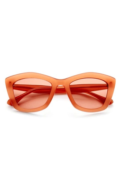 Gemma Casanova 51mm Rectangle Sunglasses In Chili