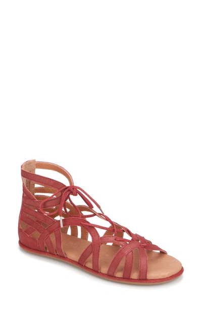 Gentle Souls By Kenneth Cole Gentle Souls Break My Heart Lace Up Sandals In Dark Red