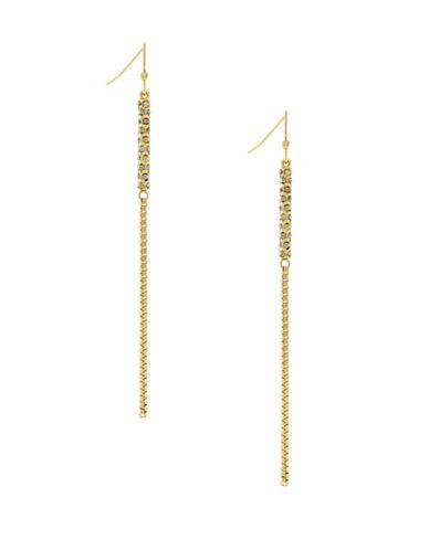 Cole Haan Crystal Garden At Midnight Pavé Linear Earrings-gold | ModeSens