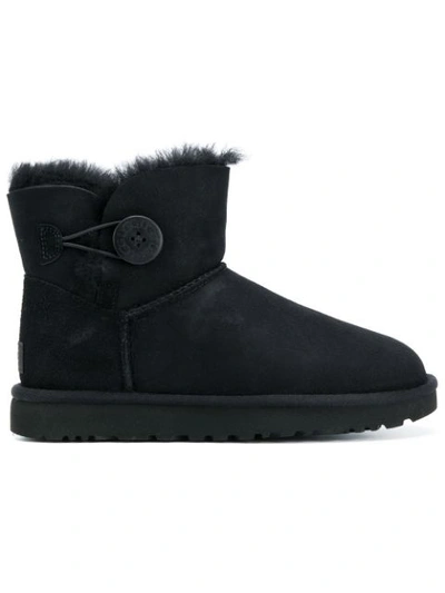 Ugg Mini Bailey Button Shearling Lined Suede Boots