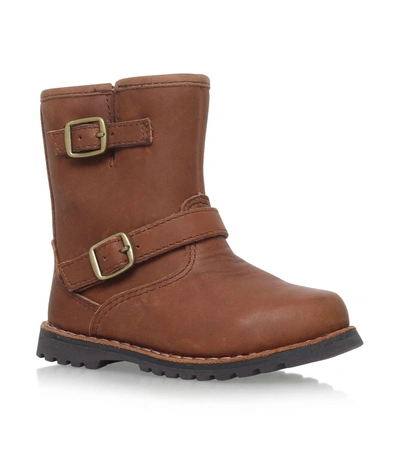 Ugg Leather Harwell Boots In Brown