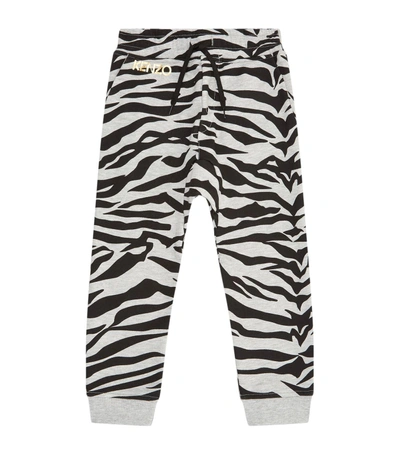 Kenzo Tiger Print Sweatpants In Grey