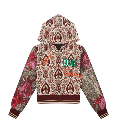 Dolce & Gabbana Embellished Hooded Jacket In Multi