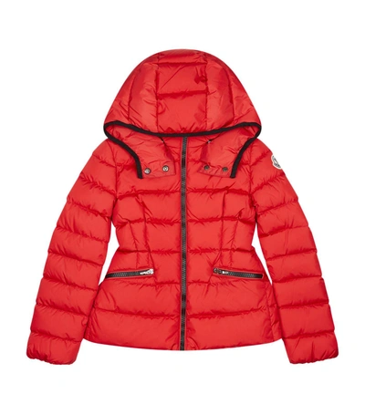Moncler Saby Hooded Down Jacket In Red