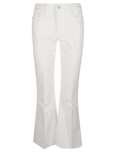 Frame Le High Flared Jeans In White