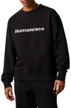 Adidas Originals Humanrace-print Crew-neck Sweatshirt In Schwarz