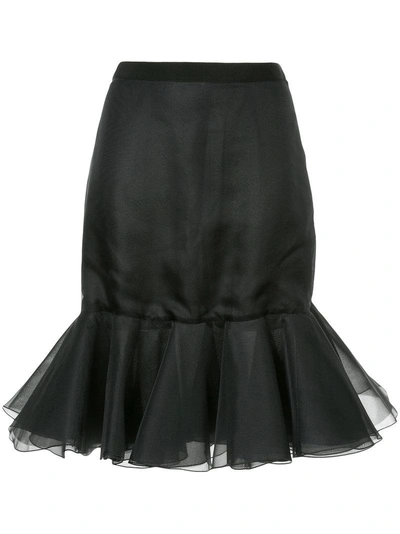 Giambattista Valli Peplum Hem Skirt In Black