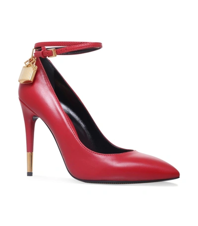 Tom Ford Padlock Pumps 105 In Red