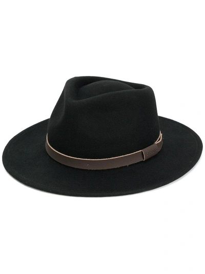 Barbour Logo Embossed Fedora In Black