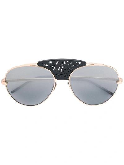 Pomellato Eyewear Embellished Bridge Sunglasses - Black
