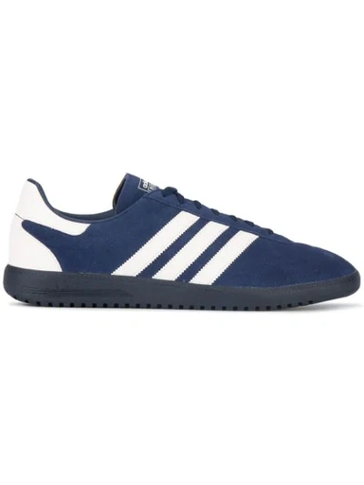 Adidas Originals Intack Spezial Faux Leather-trimmed Suede Sneakers In Blue