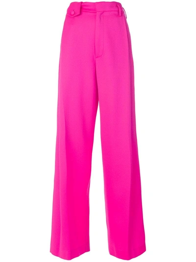 Golden Goose Wool And Mohair-blend Trousers In Pink