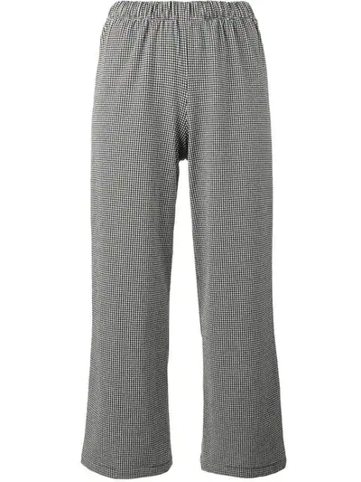 Prism Houndstooth Cropped Trousers In Black