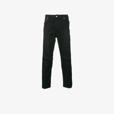 Ksubi Black Chitch Chop Grave Jeans In Black