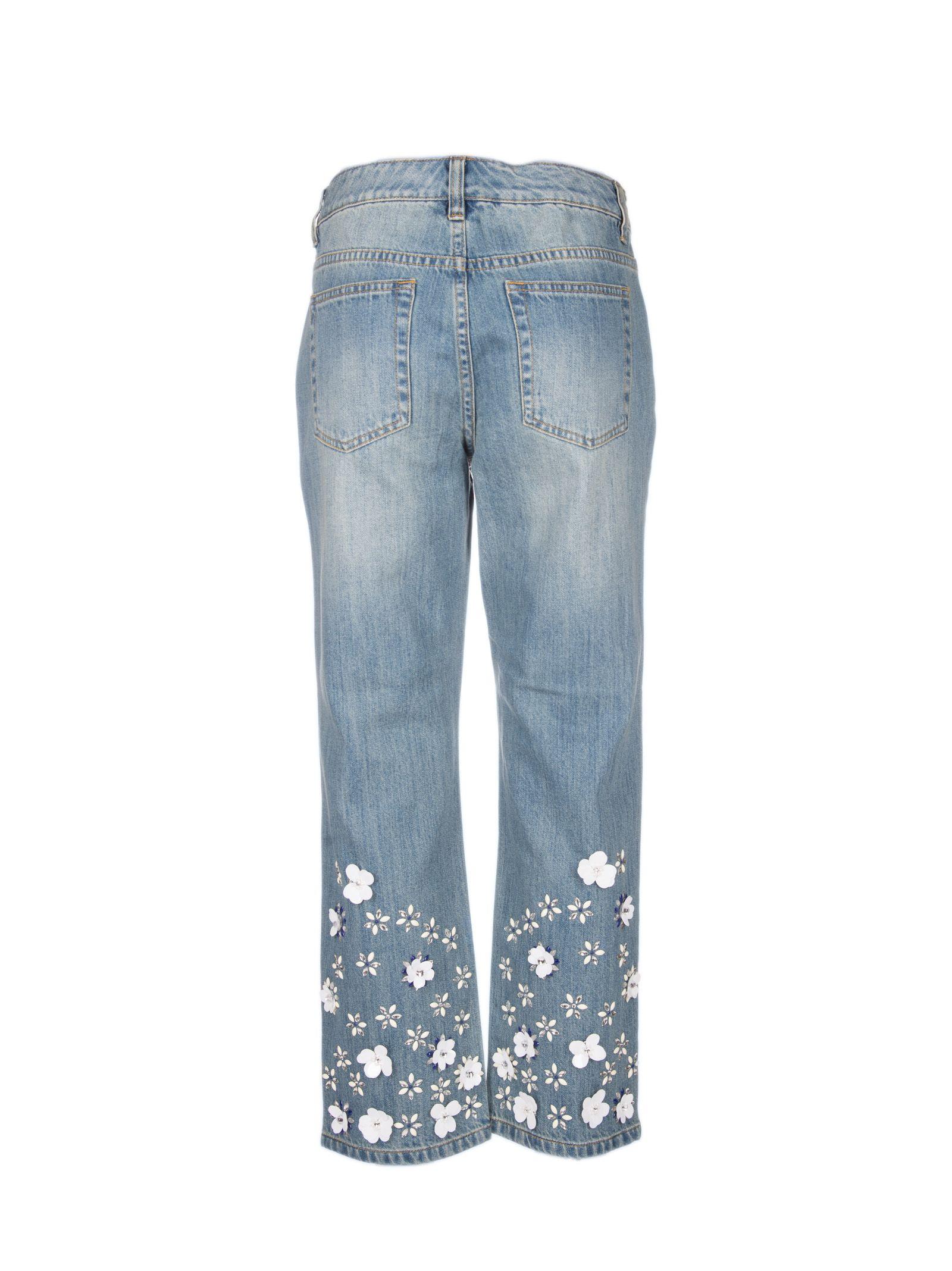 embellished cropped jeans