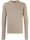 Drumohr Slim Fit Crew Neck Sweater - Brown