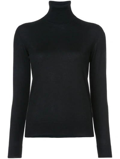 Ralph Lauren Turtleneck Jumper In Black