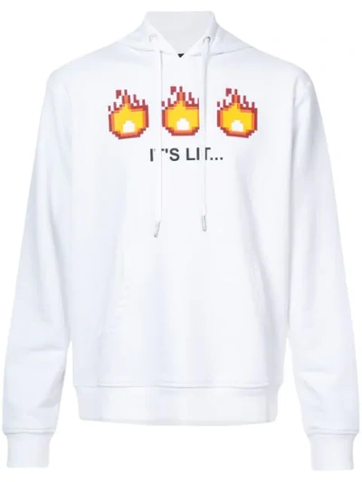 Mostly Heard Rarely Seen It's Lit Hoodie In White