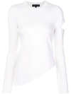 Proenza Schouler Asymmetric Knit Top - White