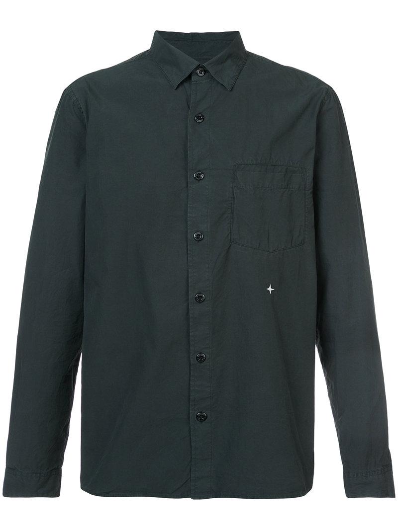 Stone Island Button-down Fitted Shirt | ModeSens