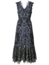 Jonathan Simkhai Flared Lace Dress In Black