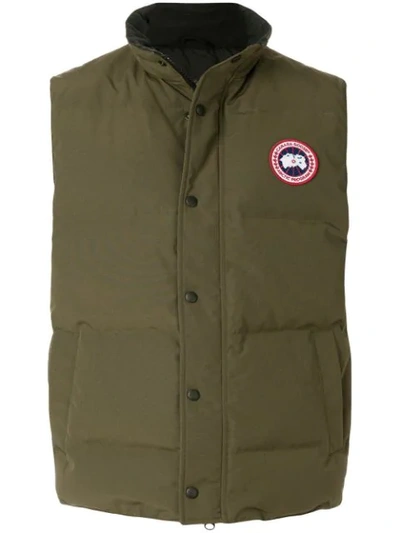 Canada Goose Slim-fit Padded Gilet In Green