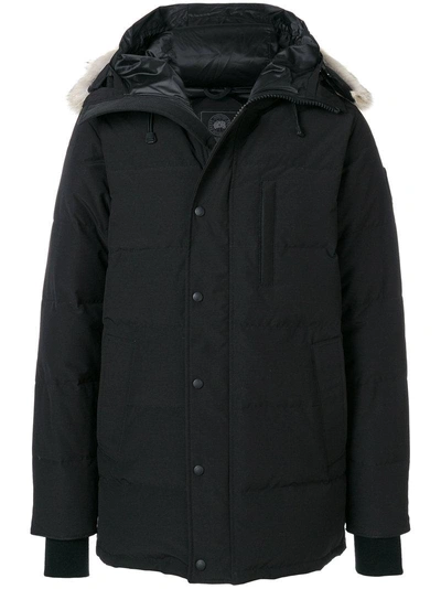 Canada Goose Black 'black Label' Down & Fur Carson Parka