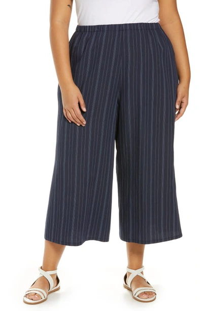 Vince Variegated Stripe Culottes In Coastal