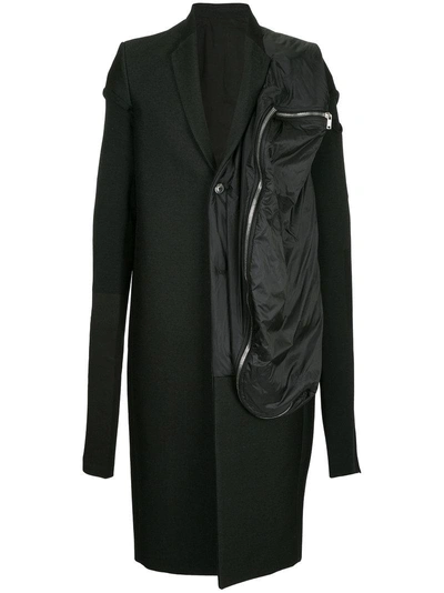 Rick Owens Glitter Moreau Woven Coat - Black