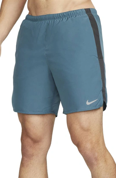 Nike Dri-fit Challenger 2-in-1 Running Shorts In Blue