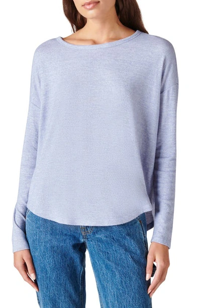 Lucky Brand Long Sleeve Cloud Jersey Top In Forever Blue