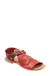 Bueno Ava Womens Leather Boho Flat Sandals In Terracotta